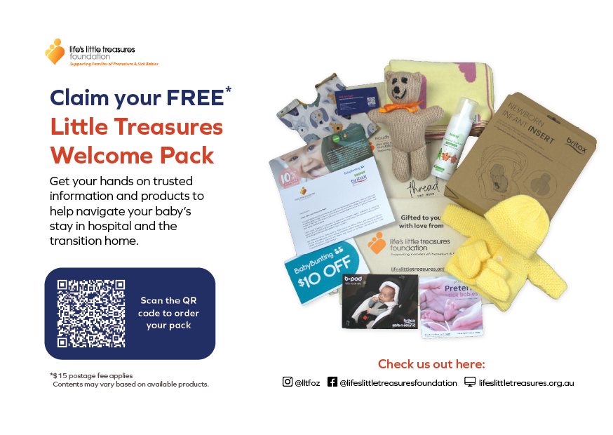Little Treasures Welcome Pack Order Postcard