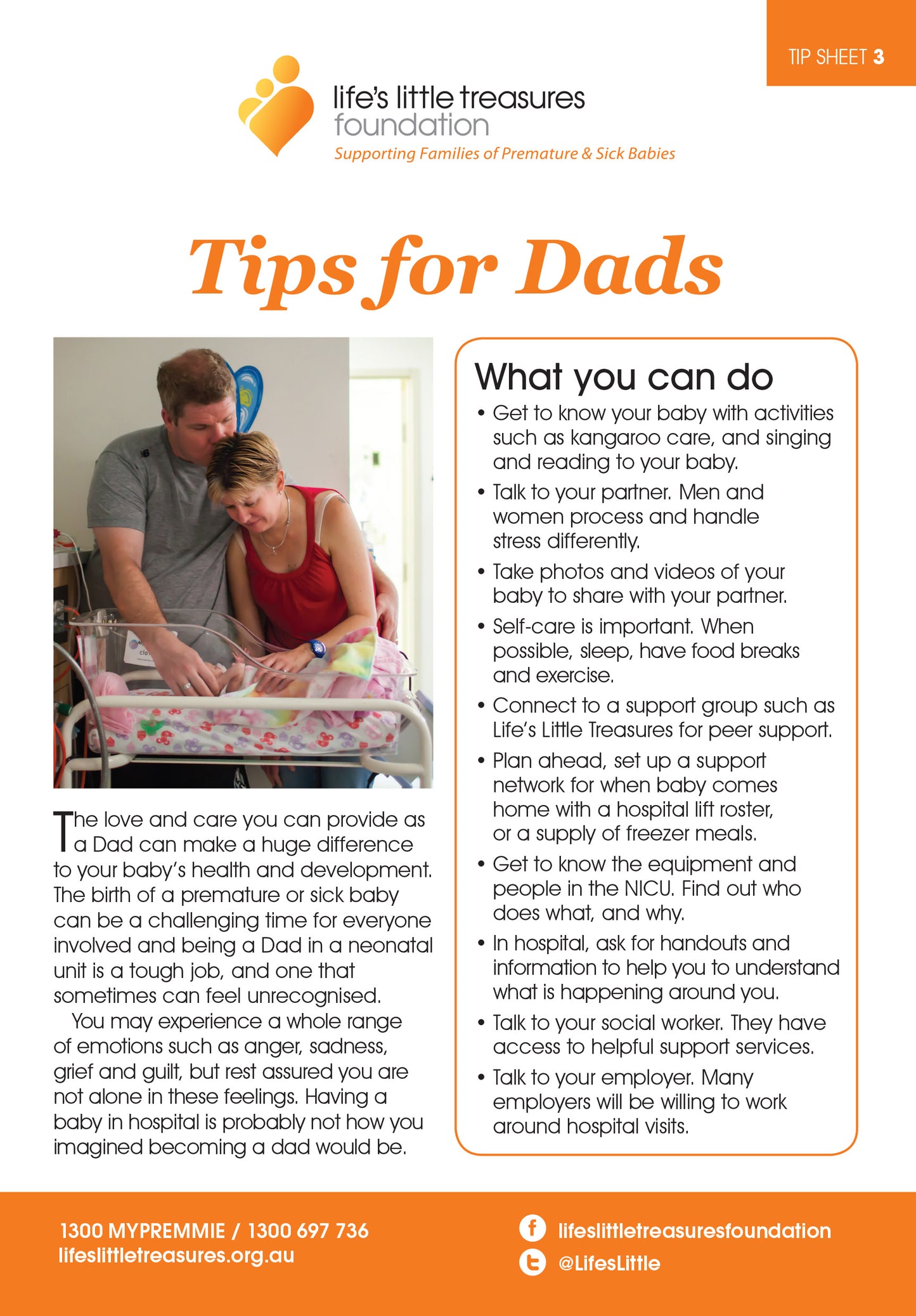 Tip Sheet 3 - Tips for Dads